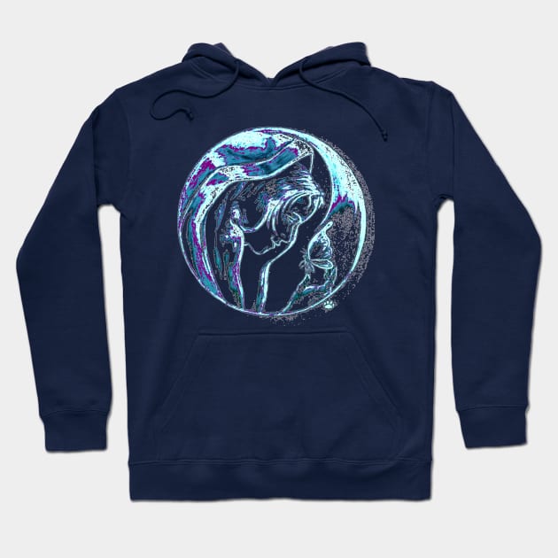 Soul to Soul Girl and Butterfly Meeting Hoodie by CougarCreations